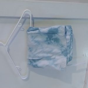 Blue tie dye shorts